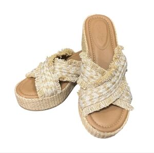 Universal Thread Goods Co, Vintage style platform shoes, open-toe, size 7.5